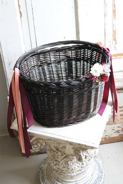 kosz rowerowy z dekoracją, Nedra, wym.24x30x37cm