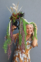 Cristina Head Deluxe, kompozycja sukulenty w głowie, wys.50cm+zwisy