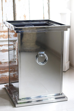 Royal Silver, metalowa donica z półką, wym.70x50x50cm