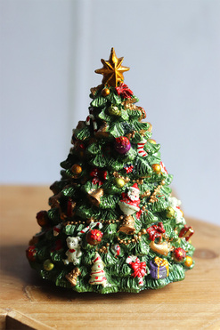 OD RĘKI Choinkowa Karuzela, bożonarodzeniowa choinka - pozytywka, wym.15.5x11.5cm 