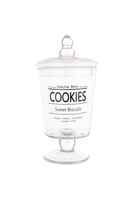 Sweets&Treats, szklana bomboniera na nodze H, wym.25x12.5x12.5cm