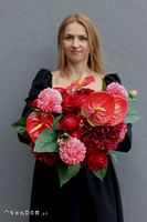 Flamos, kompozycja nagrobna w naczyniu