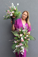 Różowa Przestrzeń Volcan, komplet dekoracji nagrobnych