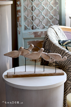 OD RĘKI Wood Dekor Ibisy, figurka dekoracyjna ptaki, wym.18x39x6cm