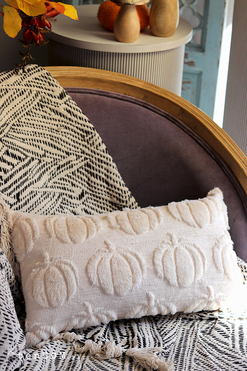 Pumpkin Spice, jesienna poszewka w dynie, beżowa, wym.30x50cm