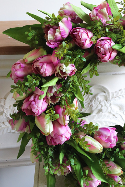 wiosenny wianek Tulipanowy Róż