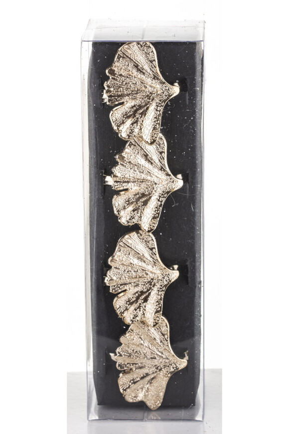 Ginko, obrączki na serwetki, miłorząb, złote