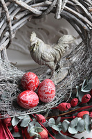  Czerwony Kurnik, wielkanocny wianek na drzwi