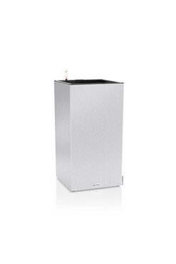 Canto Stone LED, podświetlana doniczka z nawadnianiem, biały kwarc,wym.76x40cm