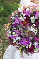 Violet Days, kwiatowy wianek na drzwi