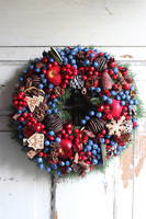 bożonarodzeniowy wianek z suszem, Jagodowa Wigilia, śr.30cm 