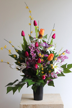 Veronia, bukiet nagrobny we wkładzie, wys.58cm 