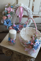 Ukrena, wiosenny wianek na drzwi, śr.31cm