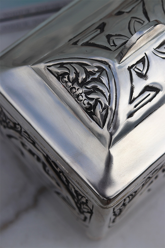 cukiernica posrebrzana Orient