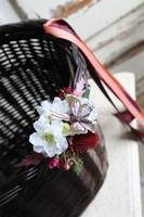 kosz rowerowy z dekoracją, Nedra, wym.24x30x37cm