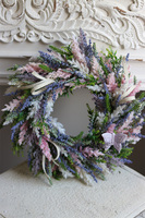 Motylla, wianek na drzwi z lawendą