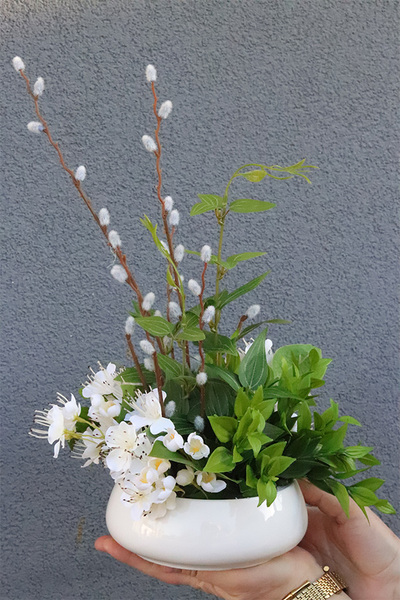 Spring Deco, stroik wielkanocny z baziami