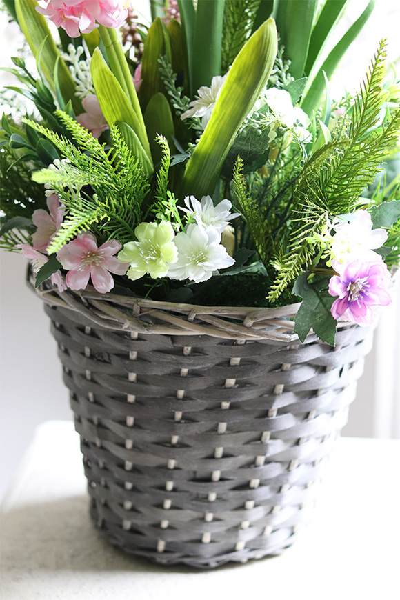 Pink Lady, hiacynty w koszu