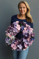 Fioletowa Hortensja Veliria, bogaty wianek dekoracyjny