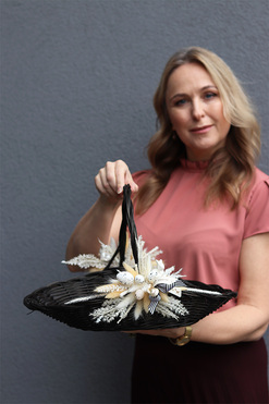 Katie, dwustronnie dekorowany koszyczek wielkanocny, wys.30cm