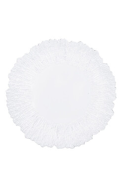 Katla, ozdobny podtalerz ze wzorem, biały, śr.33cm