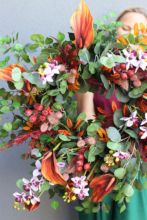 Kalle Miedziane, wieniec / wiązanka pogrzebowa, śr.80cm