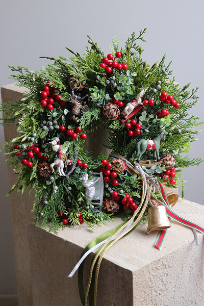 Hej Koniki, świąteczny wianek dekoracyjny