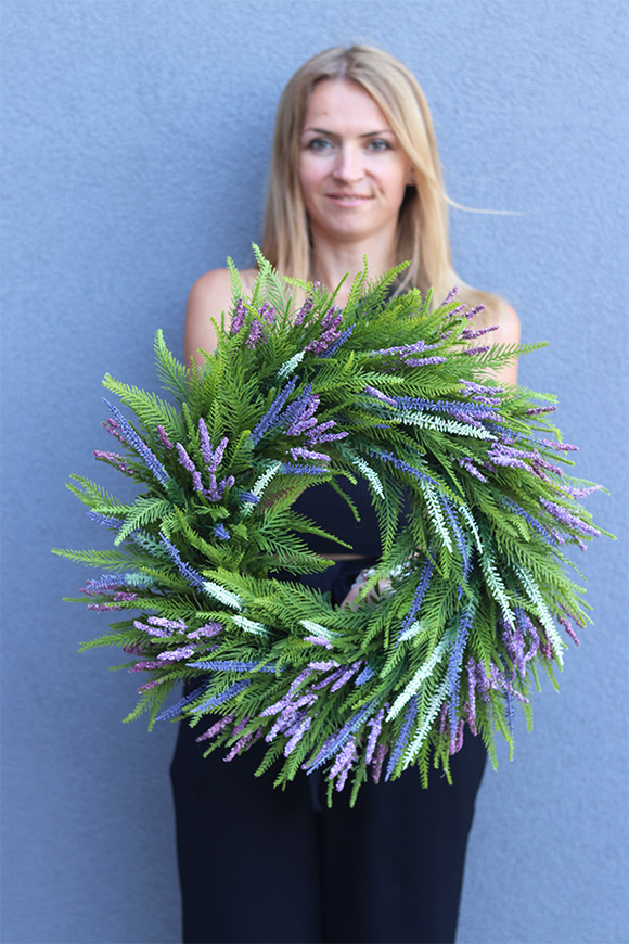 Wrzośce, komplet jesiennych dekoracji, kompozycja & wianek 