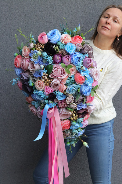 Sara Pastels, komplet dekoracji nagrobnych, wiązanka + bukiet