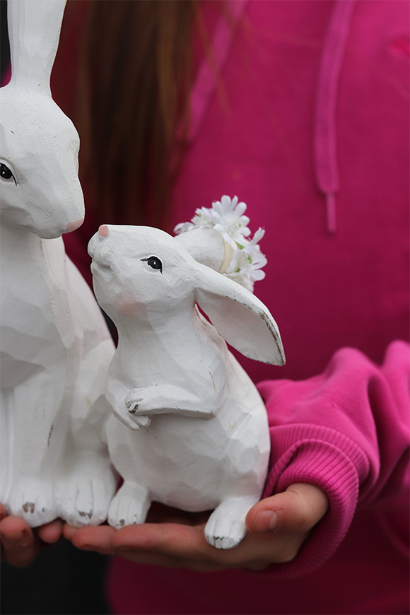 Zajączkowo Flowers, figurka wielkanocna zajączki