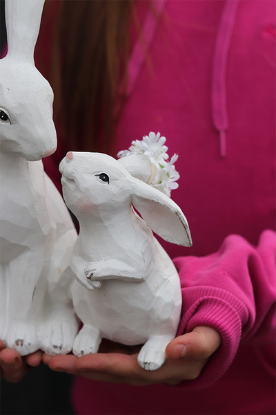 Zajączkowo Flowers, figurka wielkanocna zajączki