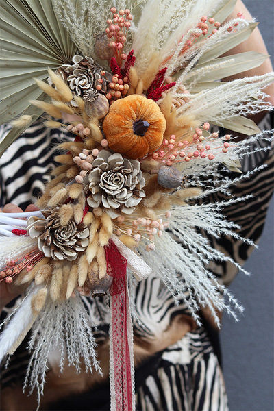 Lysandra Boho, asymetryczny jesienny wianek