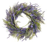 Fioletowa Wiosna, dekoracyjny wianek z lawendą	