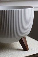 Roma Eco Jumper, osłonka doniczka na nóżkach, biały, wym.23x29cm