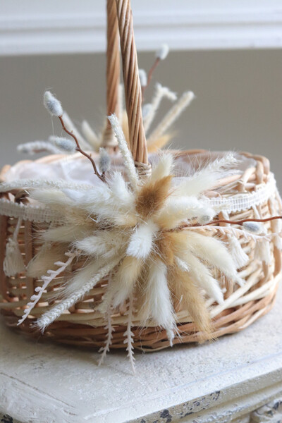 Wanda, dwustronnie dekorowany koszyczek wielkanocny