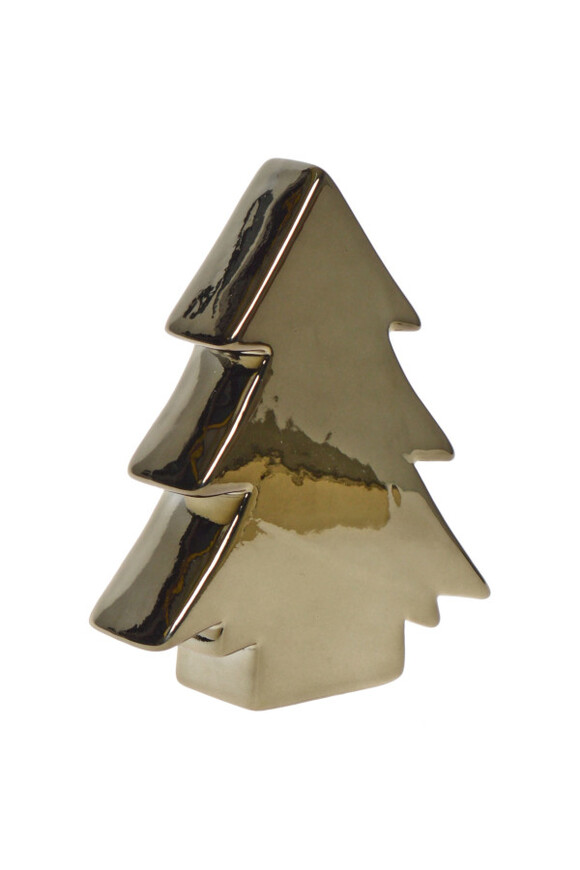 Xmas Modern, figurka świąteczna choinka, złota