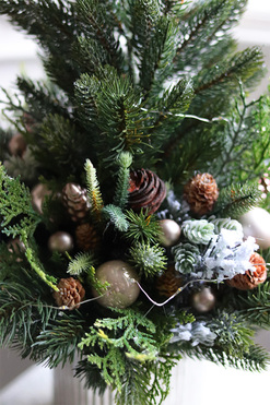 Mini Xmas Tree, realistyczna choinka świąteczna z przybraniem LED, wys.54cm