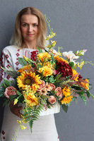 Jesień Miłości, dekoracja nagrobna w skrzynce