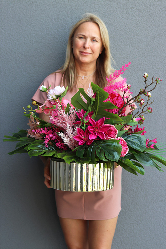 Pink Thailand, kompozycja kwiatowa w energetycznych kolorach