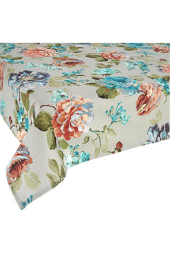 Color Garden, obrus w kwiaty, beżowy, wym.220x140cm