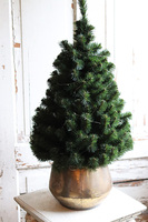 Konika Simple, choinka sztuczna w złotej donicy