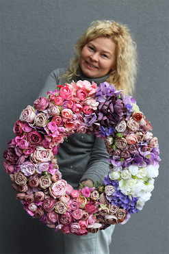 Bella Spring, bardzo duży wianek na drzwi, śr.56cm 