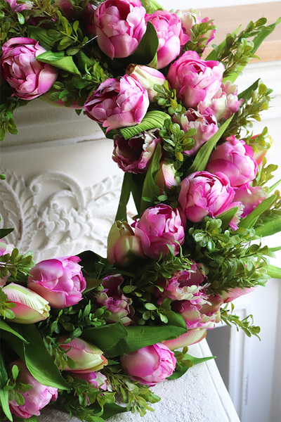 wiosenny wianek Tulipanowy Róż