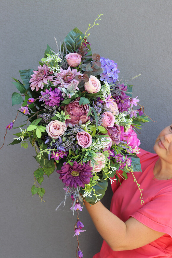 Joanna Violet, nagrobna dekoracja serce w misie