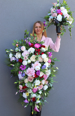 Della Namaste, komplet dekoracji nagrobnych, wiązanka + bukiet