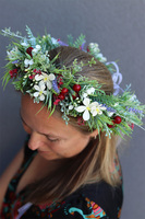 Józefina, kwiatowy wianek na głowę, rozmiar uniwersalny 