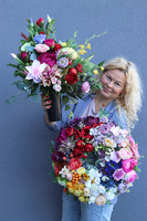 Kolory Świata 2, kolorowy komplet nagrobny, wieniec + bukiet