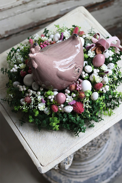 Kurka Wodna, stroik wielkanocny, śr.32cm