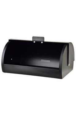 chlebak metalowy Modern Kitchen, black, wym.39x28x19cm