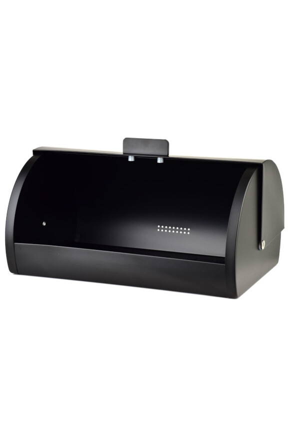 chlebak metalowy Modern Kitchen, black, wym.39x28x19cm